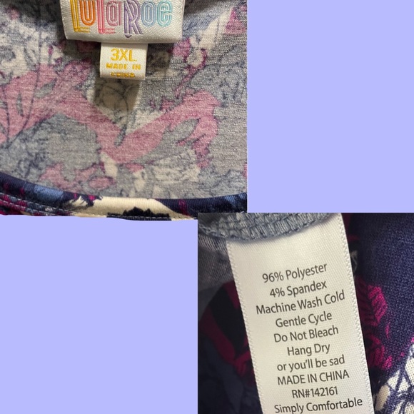 Feminine Lu La Roe Julia Dress Midi length with Chevron and Flower Design - Picture 4 of 4